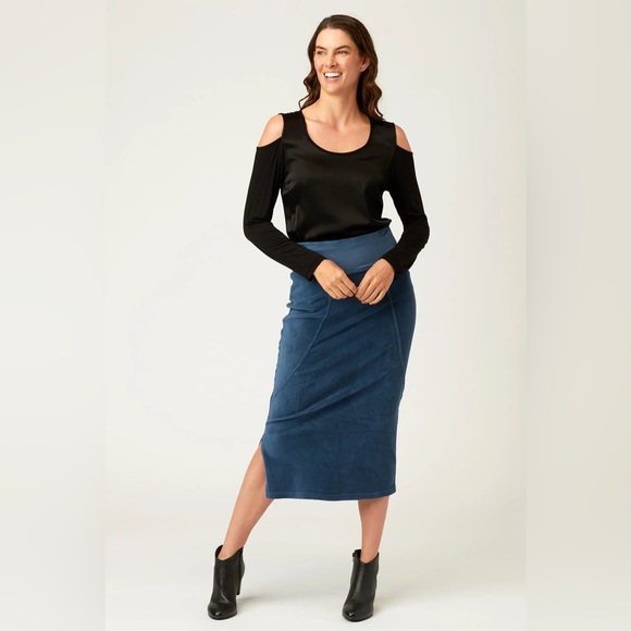 XCVI Soft Corduroy Blair Pencil SkirtRUST PIGMENT